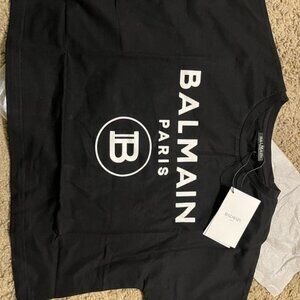 BALMAIN crop T shirt NWT S